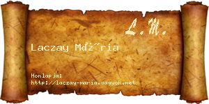 Laczay Mária névjegykártya