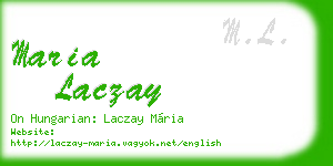 maria laczay business card